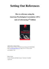 REFRENCING in ASSIGNMENTS - Docsity
