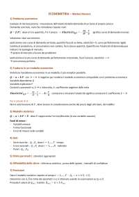 APPUNTI COMPLETI ECONOMETRIA