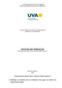 Gestao de serviços: clínica odonto quality