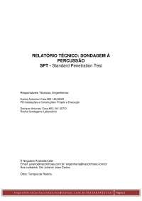 Relatório Técnico: Sondagem à Percussão SPT - Tanque de Resina