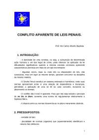 O conflito aparente de leis penais