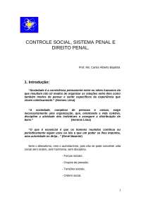 Controle social, sistema penal e Direito Penal