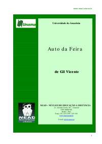 Auto da Feira de Gil Vicente: Um Texto Simbólico da Feira de Natal