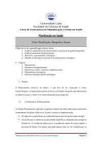Planificação em Saúde