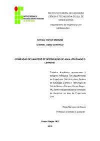 OTIMIZAÇÃO DE UMA REDE DE DISTRIBUIÇÃO DE ÁGUA UTILIZANDO O LENHSNET