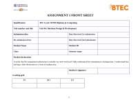 Assignment 1: unit 4 Database - Docsity