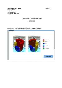 YOUR DIET AND YOUR DNA - LABSTER - Docsity