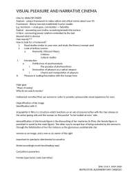 Visual Pleasure and Narrative Cinema: An Analysis Paper on Feminism and Male Gaze