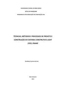CONSTRUÇÃO DO SISTEMA CONSTRUTIVO LIGHT STEEL FRAME