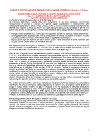 Riassunto " Corso di diritto agrario italiano e dell'UE", L. Costato - L. Russo, ed. 2019