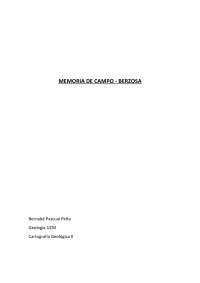 Memoria de Campo - Berzosa (Geología UCM)