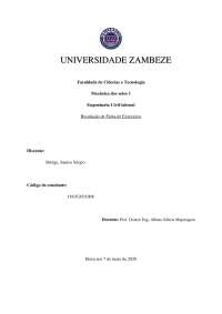 Resolução de Exercícios de Mecânica dos Solos - Universidade Zambeze