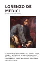 Lorenzo de Medici , ritratto come fonte storica , interpretazione