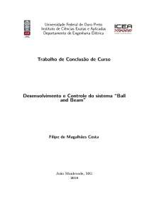 Desenvolvimento e controle do sistema Ball and Beam: projeto de um controlador PI digital