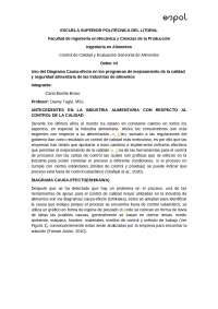 Uso del Diagrama Causa-efecto en la Mejora de la Calidad y Seguridad Alimentaria