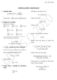 Formulario Mecánica