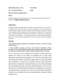Cas pràctic de Processal Civil