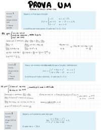 Prova teste de cálculo 1: limites e derivadas