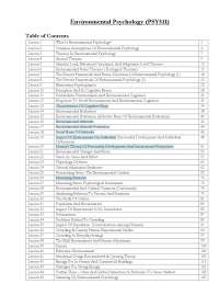 aspy 232 Environmental Psychology
