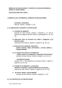 Derecho de obligaciones, tema 1 - Docsity