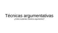 Técnicas argumentativas - CPL II