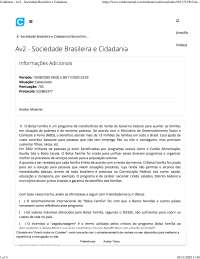 Colaborar - Av2 - Sociedade Brasileira e Cidadania