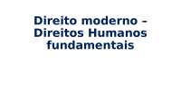Direitos Humanos Fundamentais