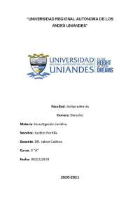 Investigación Jurídica: Determinación de la Inseguridad en Tulcán