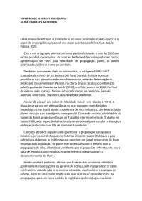 Emergência do Coronavírus (SARS-CoV-2) e a Vigilância em Saúde no Brasil