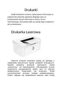 Drukarki praca technikum