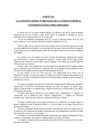 INSTITUCIONES Y ORGANOS DE LA UE - Docsity