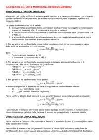 Calcolo sezione CA con tensioni ammisibili