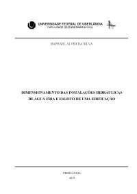 Dimensionamento de Instalações Hidráulicas em Edificações: Estudo de Caso