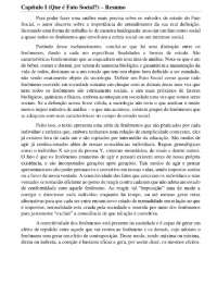 Resenha sobre texto de Emili Durkheim - As regras do método  sociológicos