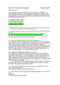 TAREFA VÁLVULAS de instrumentação