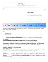 Computer science distributed database