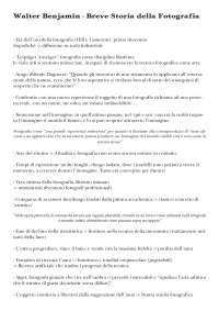 Walter Benjamin - breve storia della fotografia - appunti