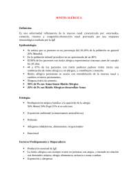 Rinitis Alérgica: Definición, Epidemiología y Tratamiento