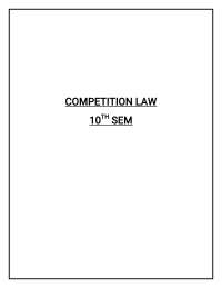 Competiotion law lecture notes