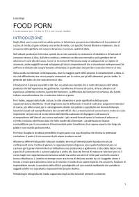 Riassunto Food Porn. L'ossessione per il cibo in TV e nei social ...