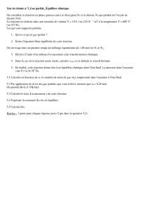 Exercices Gaz parfaits