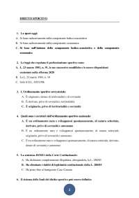 Test Diritto Sportivo Unicusano