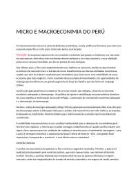 macro e microeconomia peruana
