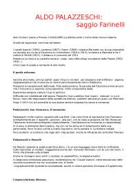 aldo palazzeschi riassunto docsity