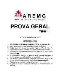 AREMG PSU 2015 prova geral tipo 1