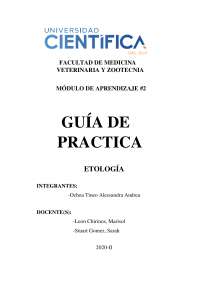 Guía Práctica de Etología - Segunda Unidad