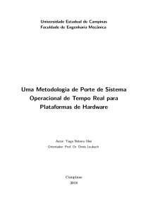 TCC - Metodologia de porte de RTOS