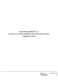 Paniere FILOLOGIA GERMANICA 1-2 prof.ssa Raffaghello Cristina