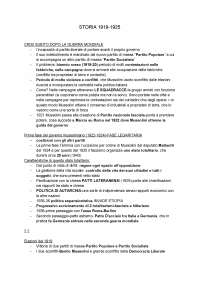 STORIA 1919-1925 riassunti