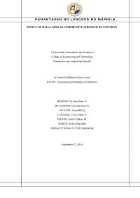 Compressive Strength of Silica Sand